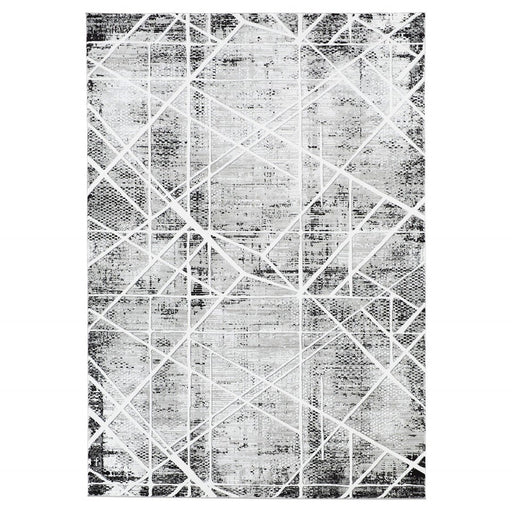 Lavin Rugs R1003 Sesia 2' x 3' Linear Geo Rug, Grey/Black/White - R1003-0203