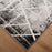 Lavin Rugs R1003 Sesia 5'3" x 7'6" Linear Geo Rug, Grey/Black/White