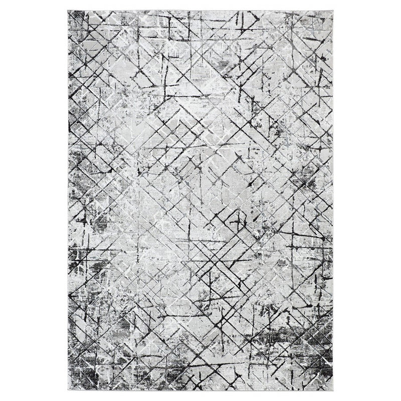 Lavin Rugs R1006 Sesia 2' x 3' Linear Geo Rug, Grey/Black/Grey - R1006-0203