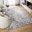 Lavin Rugs R1006 Sesia 2' x 3' Linear Geo Rug, Grey/Black/Grey