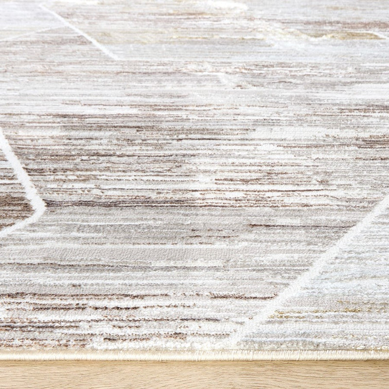 Lavin Rugs R1007 Baltea 2' x 3' Geo Rug, Grey Cream Gold/Earth