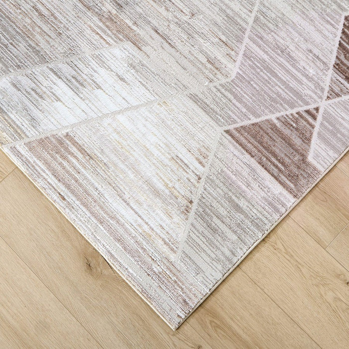 Lavin Rugs R1007 Baltea 2'8" x 7'10" Geo Runner, Cream Gold/Earth