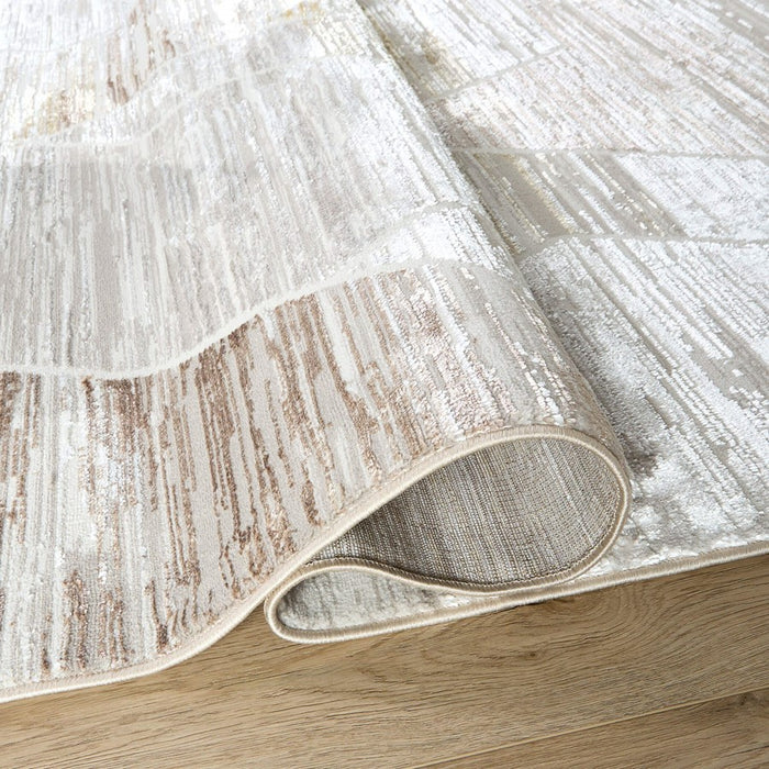 Lavin Rugs R1007 Baltea 7'10" x 10'10" Geo Rug, Cream Gold/Earth
