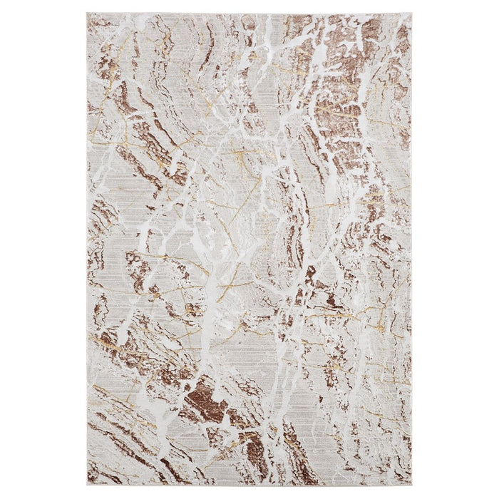 Lavin Rugs R1010 Baltea 2' x 3' Striations Rug, Cream Gold/Earth - R1010-0203