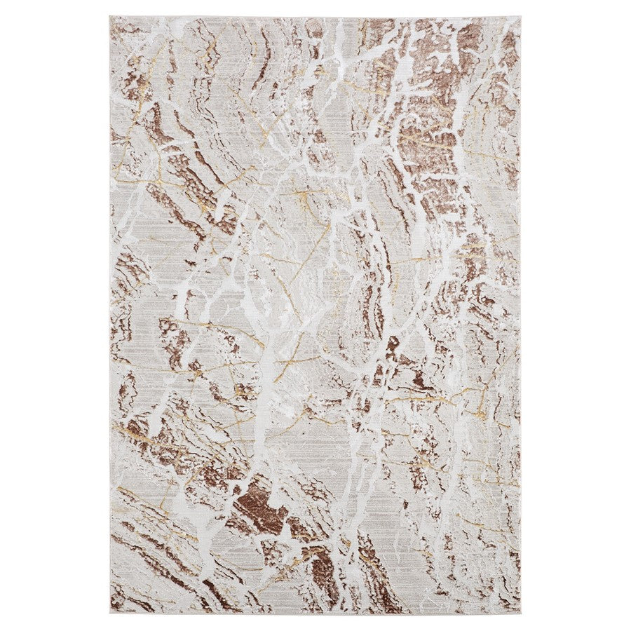 Lavin Rugs R1010 Baltea 2'8" x 7'10" Striations Runner, Gold/Earth - R1010-0208