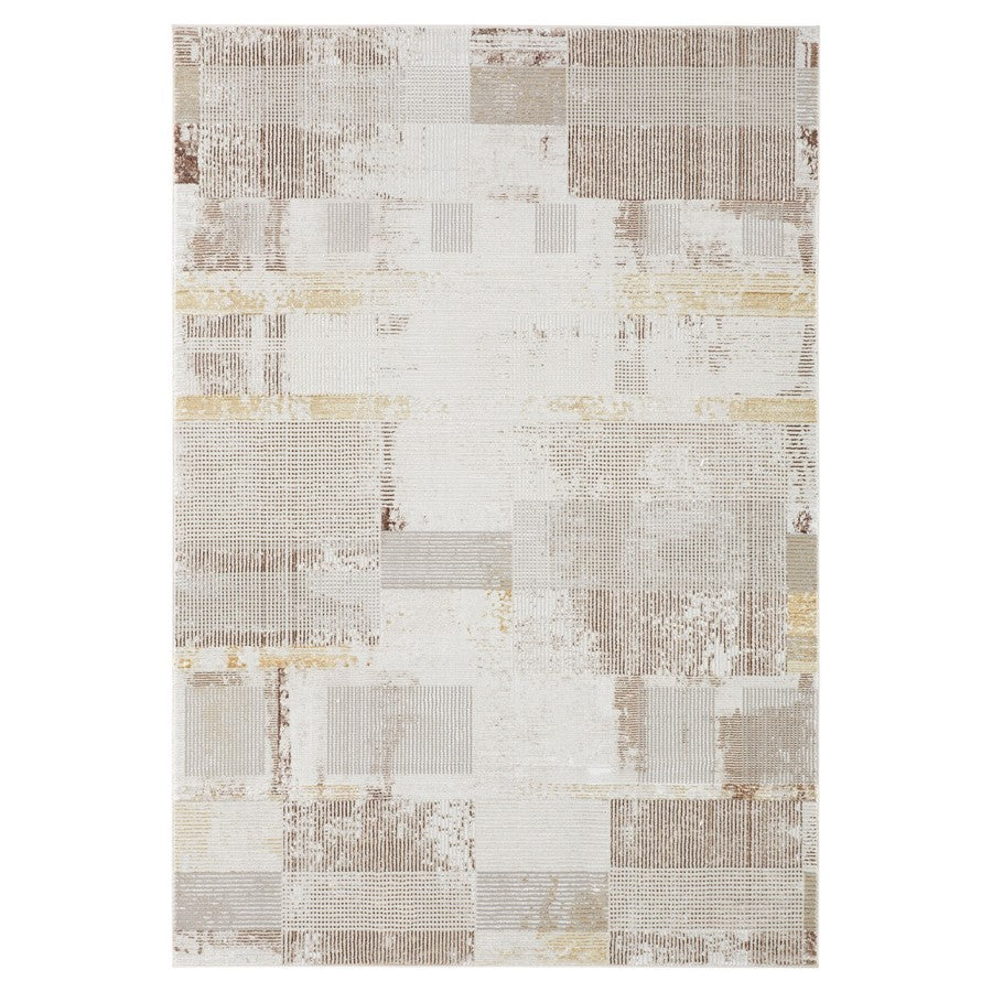 Lavin Rugs R1012 Baltea 2' x 3' Geo Rug, Grey Cream Gold/Earth - R1012-0203