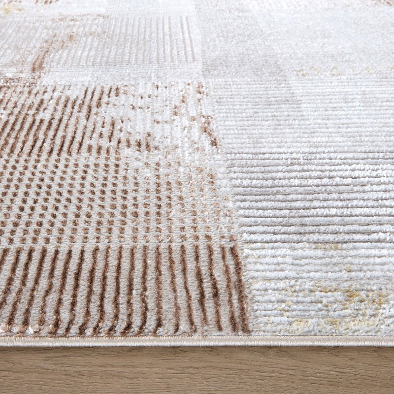 Lavin Rugs R1012 Baltea 2' x 3' Geo Rug, Grey Cream Gold/Earth