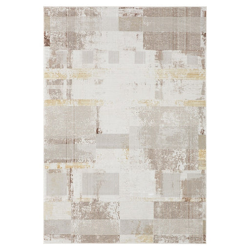 Lavin Rugs R1012 Baltea 6'7" x 9'6" Geo Rug, Grey Cream Gold/Earth - R1012-0609
