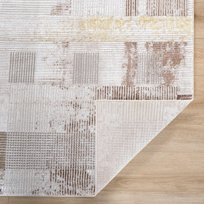 Lavin Rugs R1012 Baltea 9'10" x 13'2" Geo Rug, Cream Gold/Earth