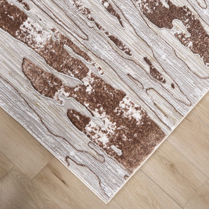 Lavin Rugs R1013 Baltea 2'8" x 7'10" Marble Rug, Cream Gold/Earth