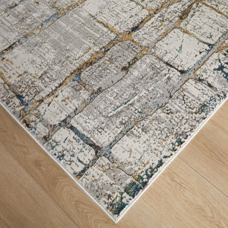 Lavin Rugs T2001 Adara 2' x 3' Painterly Rug, Green Gold/Mineral