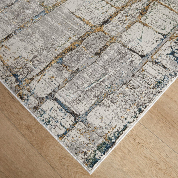 Lavin Rugs T2001 Adara 2' x 3' Painterly Rug, Green Gold/Mineral