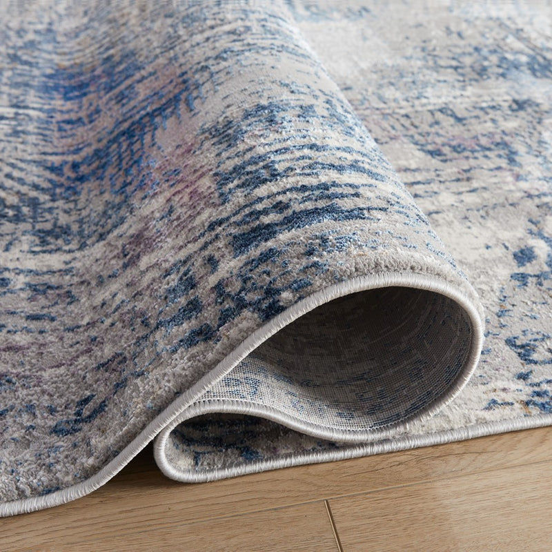Lavin Rugs T2002 Adara 2' x 3' Painterly Rug, Cream Blue/Mineral