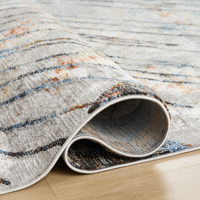 Lavin Rugs T2003 Adara 2' x 3' Painterly Rug, Cream Gold/D.Grey