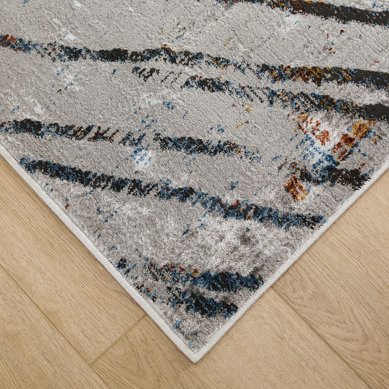 Lavin Rugs T2003 Adara 2' x 3' Painterly Rug, Cream Gold/D.Grey