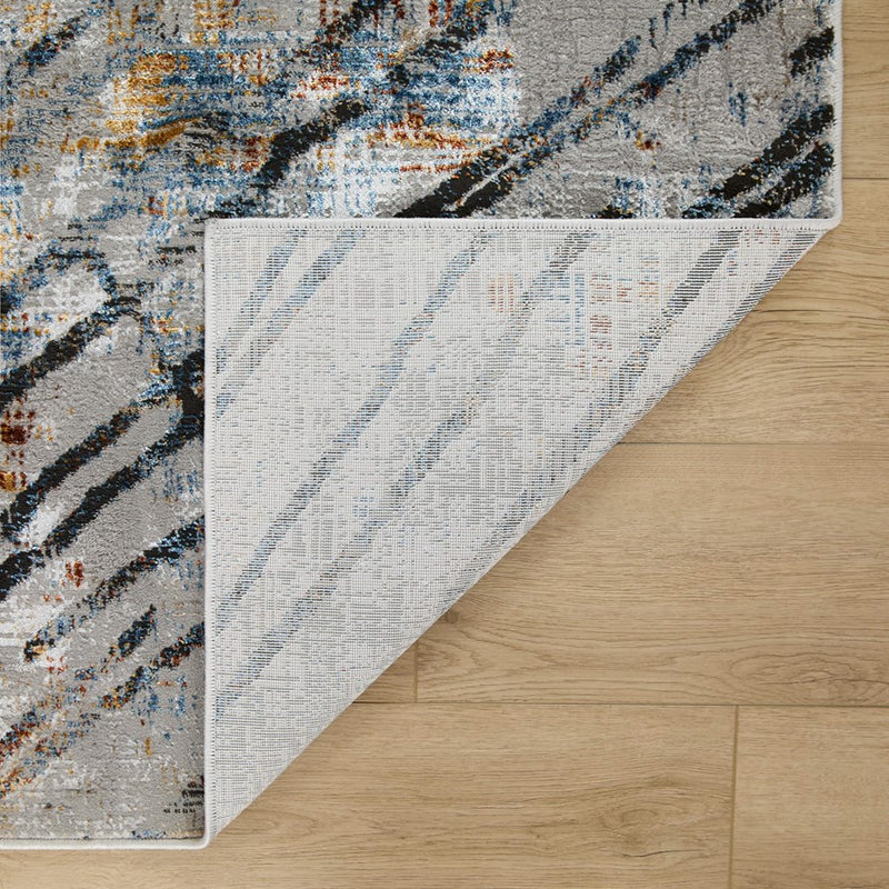 Lavin Rugs T2003 Adara 2' x 3' Painterly Rug, Cream Gold/D.Grey