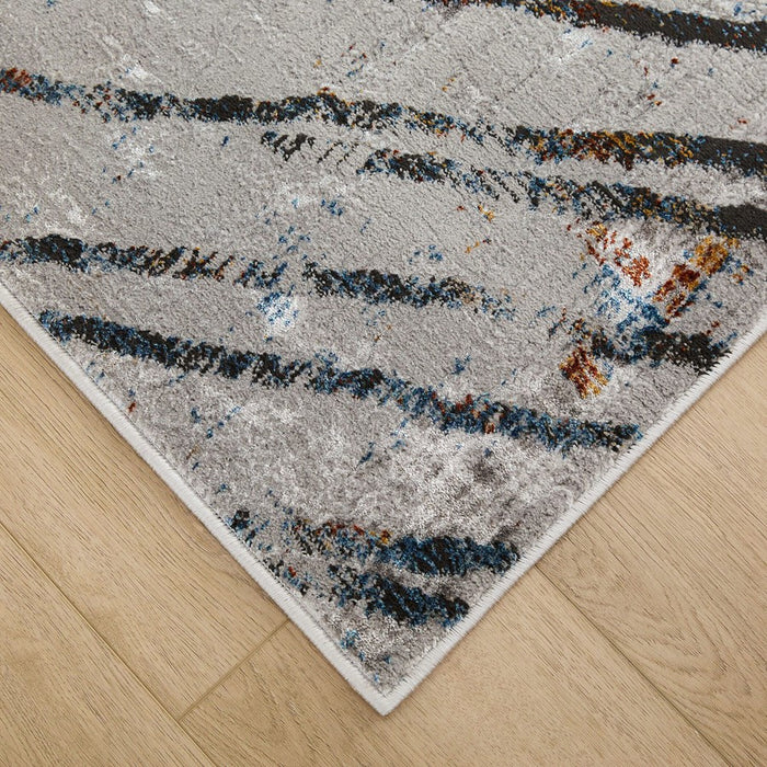 Lavin Rugs T2003 Adara 9'10" x 13'2" Painterly Rug, Gold/D.Grey