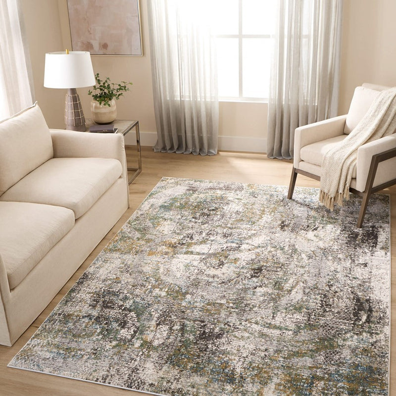 Lavin Rugs T2004 Adara 2' x 3' Painterly Rug, Green/Mineral