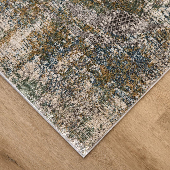 Lavin Rugs T2004 Adara 2'8" x 7'10" Painterly Runner, Green/Mineral