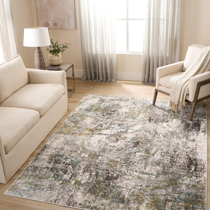 Lavin Rugs T2004 Adara 9'10" x 13'2" Painterly Rug, Green/Mineral