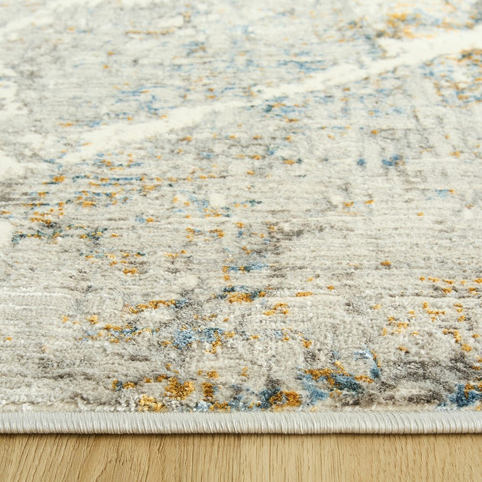 Lavin Rugs T2005 Adara 2'8" x 7'10" Painterly Runner, Gold/Mineral