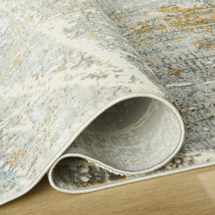 Lavin Rugs T2005 Adara 2'8" x 7'10" Painterly Runner, Gold/Mineral