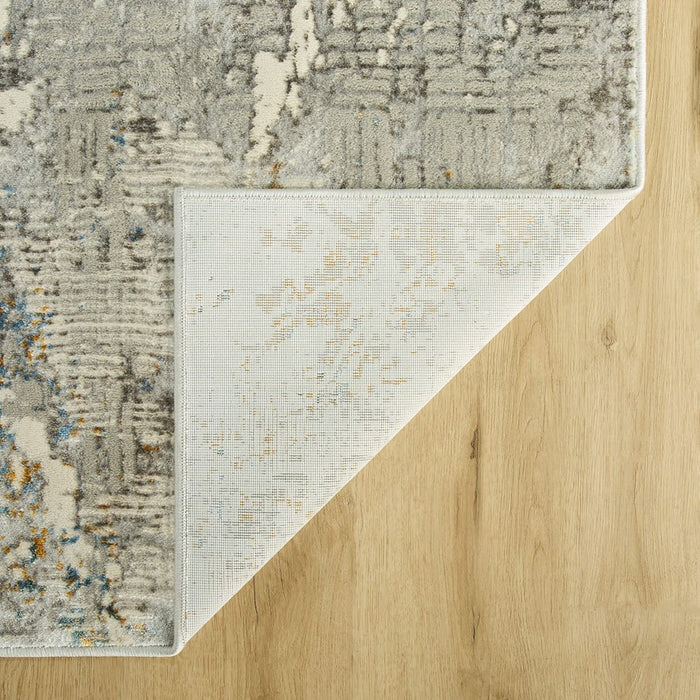 Lavin Rugs T2005 Adara 2'8" x 7'10" Painterly Runner, Gold/Mineral