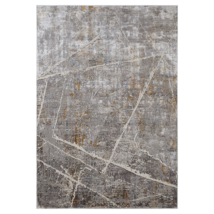 Lavin Rugs T2005 Adara 5'3" x 7'6" Painterly Rug, Grey Gold/Mineral - T2005-0507