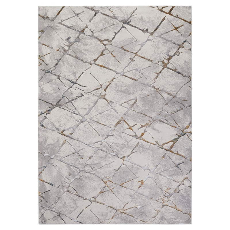 Lavin Rugs T2006 Adara 5'3" x 7'6" Geo Rug, Gold Grey Blue/Mineral - T2006-0507