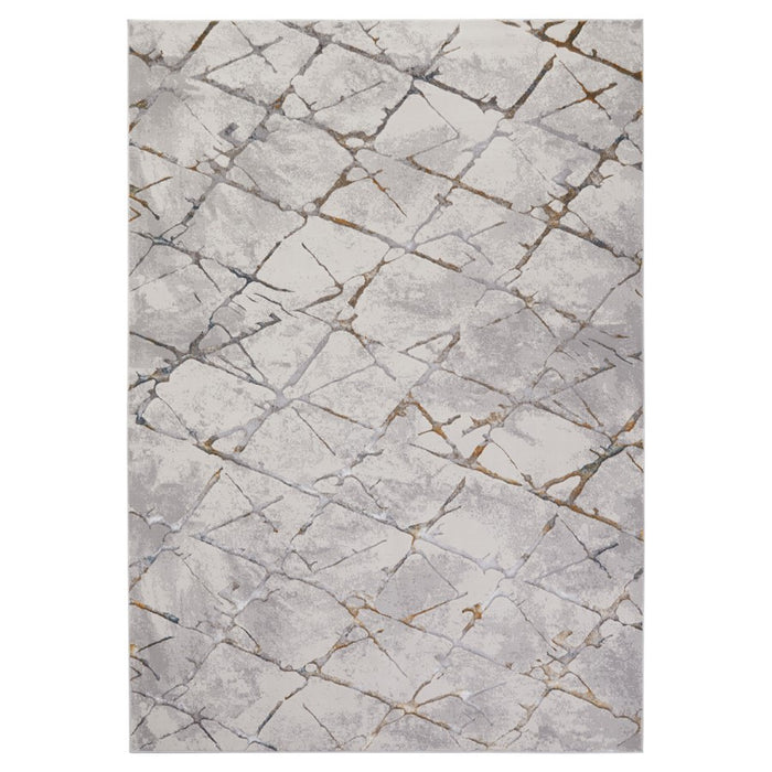 Lavin Rugs T2006 Adara 6'7" x 9'6" Geo Rug, Gold Grey Blue/Mineral - T2006-0609
