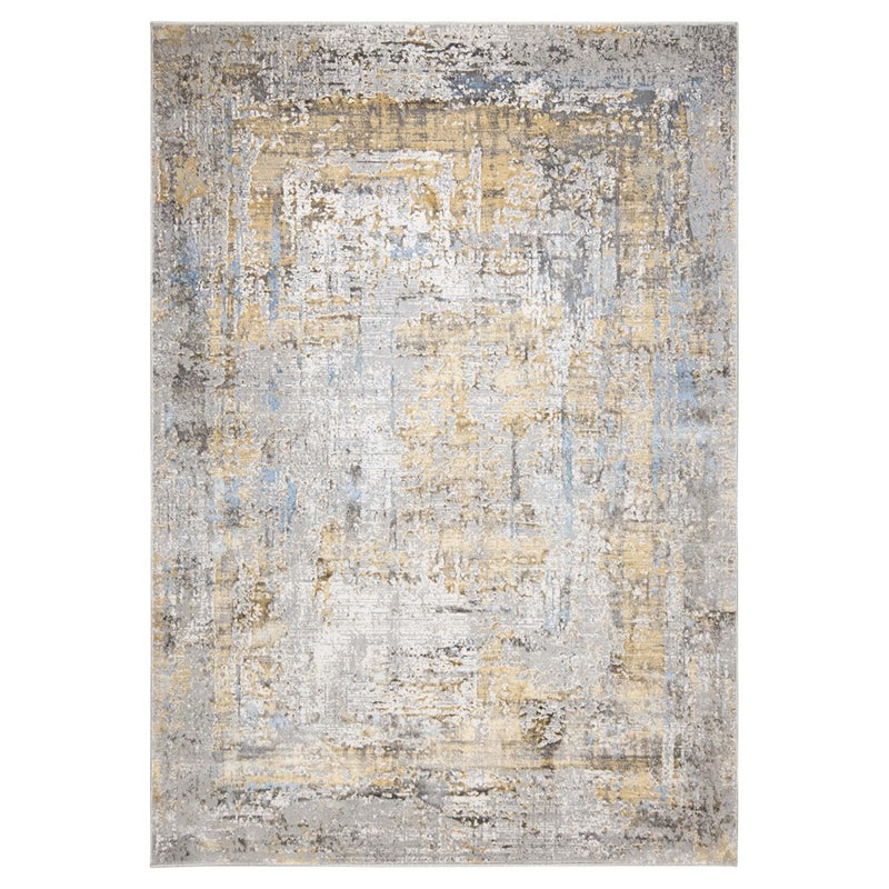 Lavin Rugs T2007 Adara 2'8" x 7'10" Painterly Runner, Gold/Mineral - T2007-0208