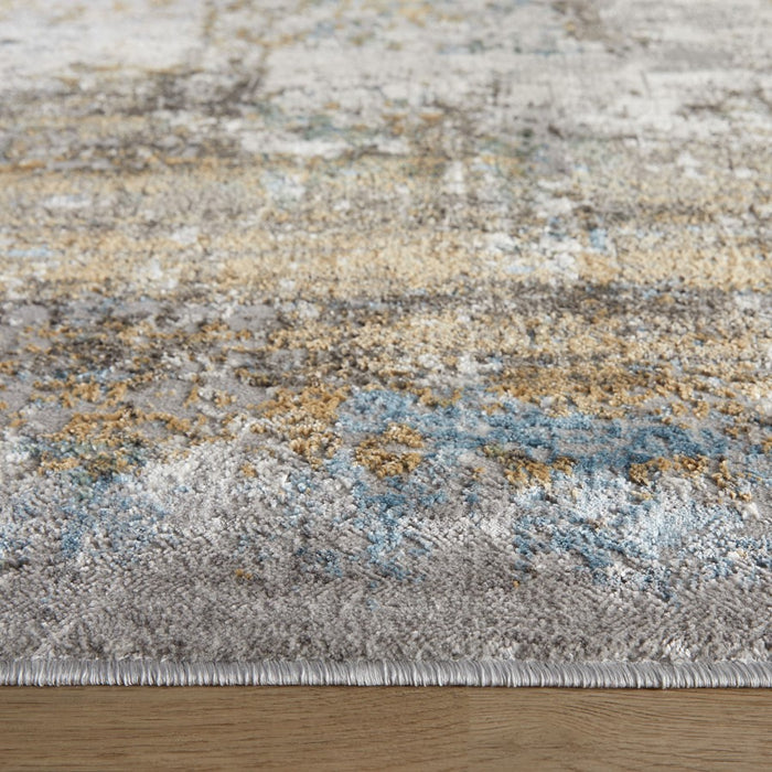 Lavin Rugs T2007 Adara 5'3" x 7'6" Painterly Rug, Gold/Mineral