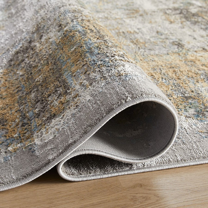 Lavin Rugs T2007 Adara 7'10" x 10'10" Painterly Rug, Gold/Mineral