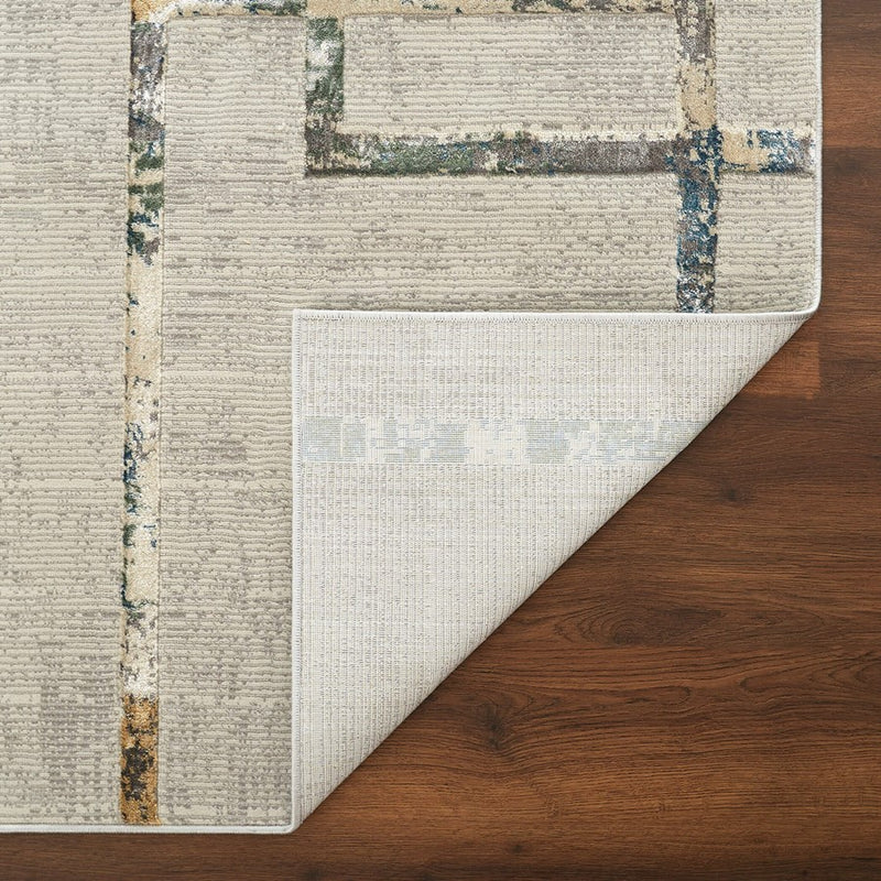 Lavin Rugs T2008 Adara 2' x 3' Geo Rug, Green Gold/Neutral/Multi