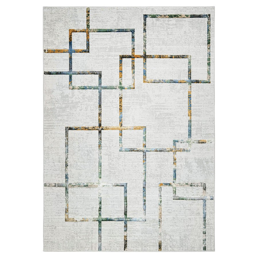 Lavin Rugs T2008 Adara 7'10" x 10'10" Geo Rug, Green/Neutral/Multi - T2008-0811