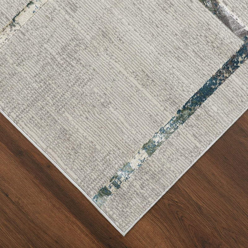 Lavin Rugs T2008 Adara 9'10" x 13'2" Geo Rug, Green/Neutral/Multi