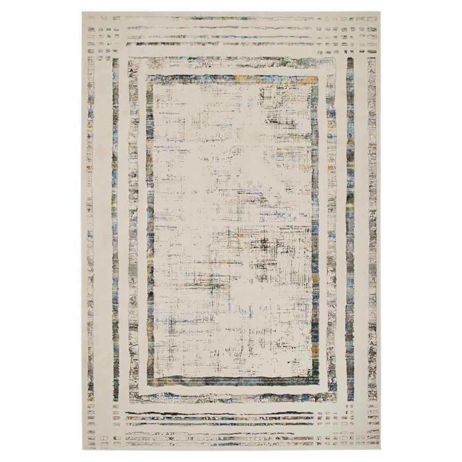 Lavin Rugs T2009 Adara 5'3" x 7'6" Geo Rug, Green/Neutral/Multi - T2009-0507