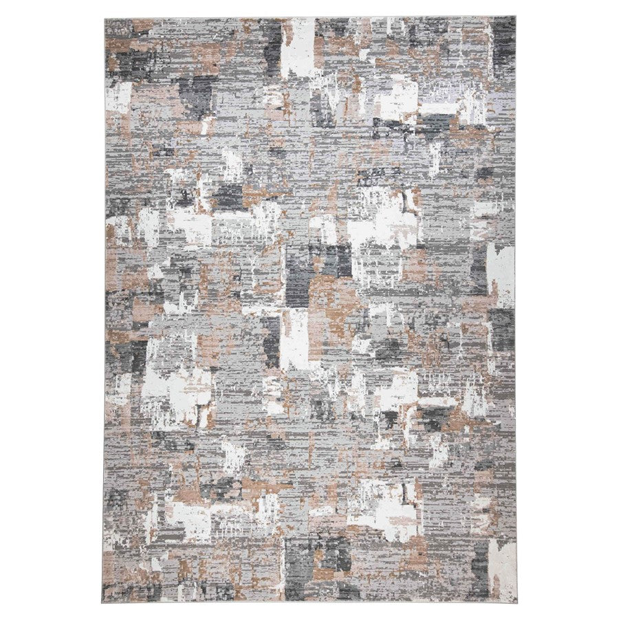 Lavin Rugs T2010 Dalia 5'3" x 7'6" Painterly Rug, Grey Cream/Earth - T2010-0507