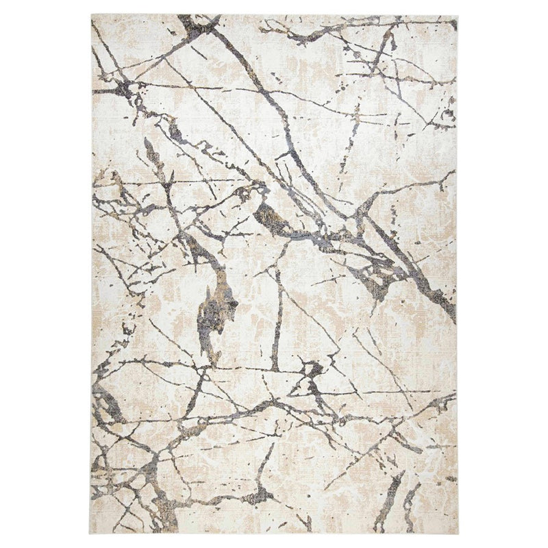 Lavin Rugs T2011 Dalia 2' x 3' Striations Rug, Cream/Earth - T2011-0203