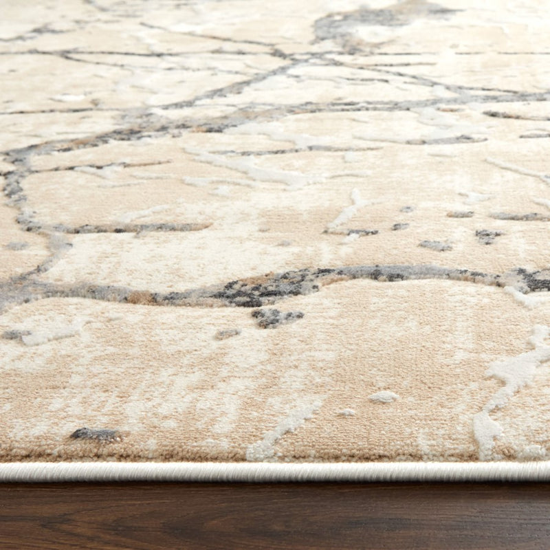 Lavin Rugs T2011 Dalia 2' x 3' Striations Rug, Cream/Earth