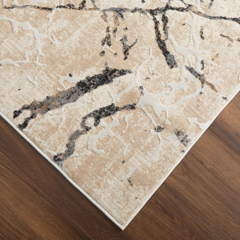 Lavin Rugs T2011 Dalia 2' x 3' Striations Rug, Cream/Earth