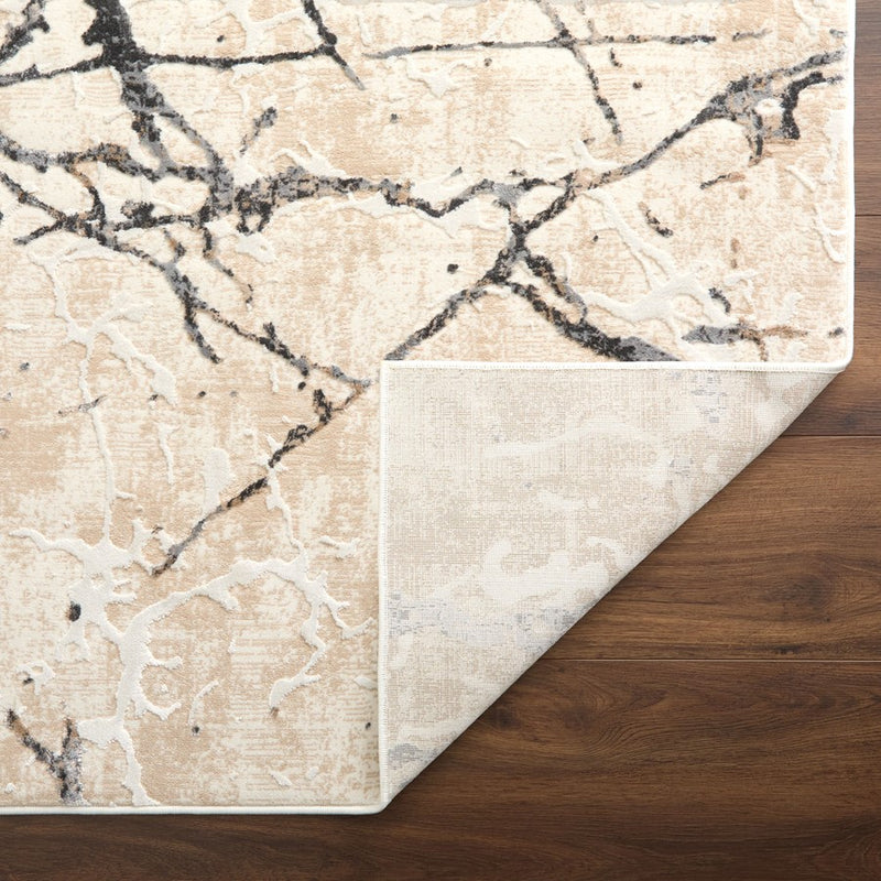 Lavin Rugs T2011 Dalia 2' x 3' Striations Rug, Cream/Earth