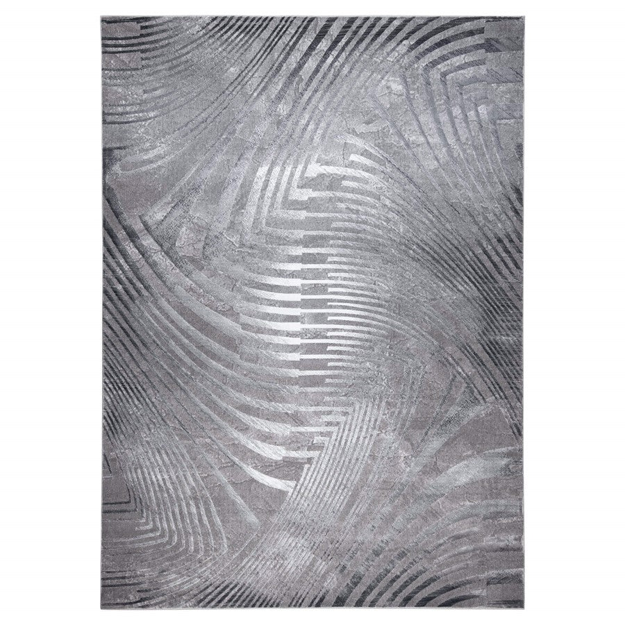 Lavin Rugs T2013 Dalia 5'3" x 7'6" Heathered Rug, Cream/Mineral - T2013-0507