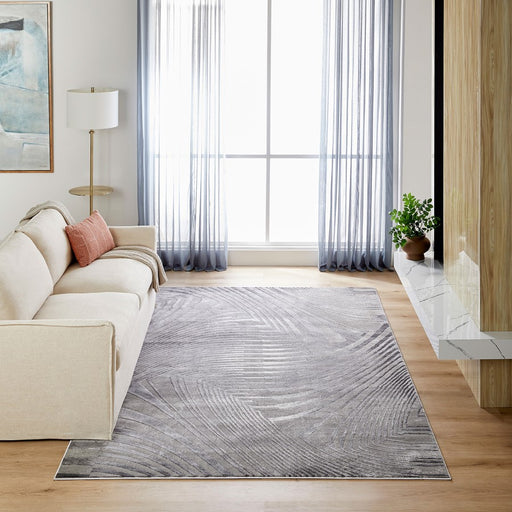 Lavin Rugs T2013 Dalia 5'3" x 7'6" Heathered Rug, Cream/Mineral