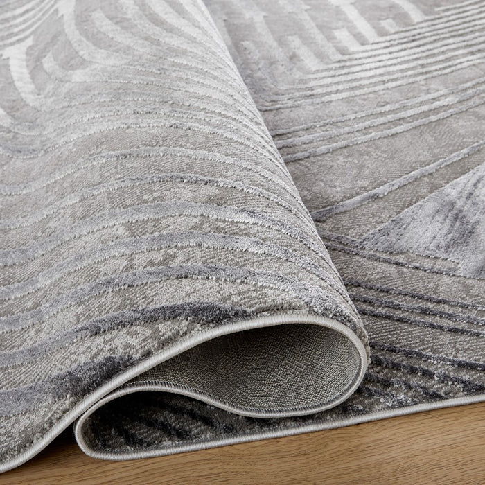 Lavin Rugs T2013 Dalia 5'3" x 7'6" Heathered Rug, Cream/Mineral