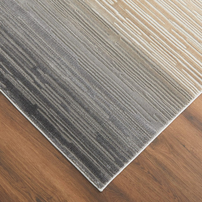 Lavin Rugs T2014 Dalia 5'3" x 7'6" Hombre Rug, Grey Cream/Mineral