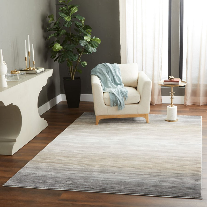 Lavin Rugs T2014 Dalia 6'7" x 9'6" Hombre Rug, Grey Cream/Mineral