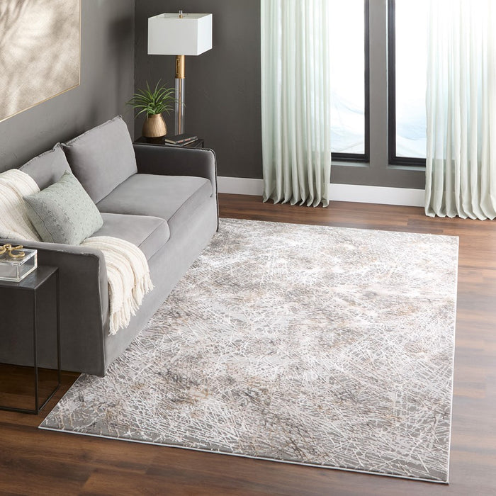 Lavin Rugs T2015 Dalia 2' x 3' Painterly Rug, Grey Cream/Mineral