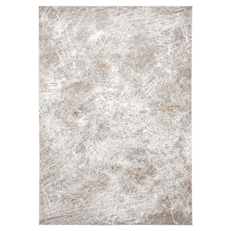 Lavin Rugs T2015 Dalia 6'7" x 9'6" Painterly Rug, Cream/Mineral - T2015-0609