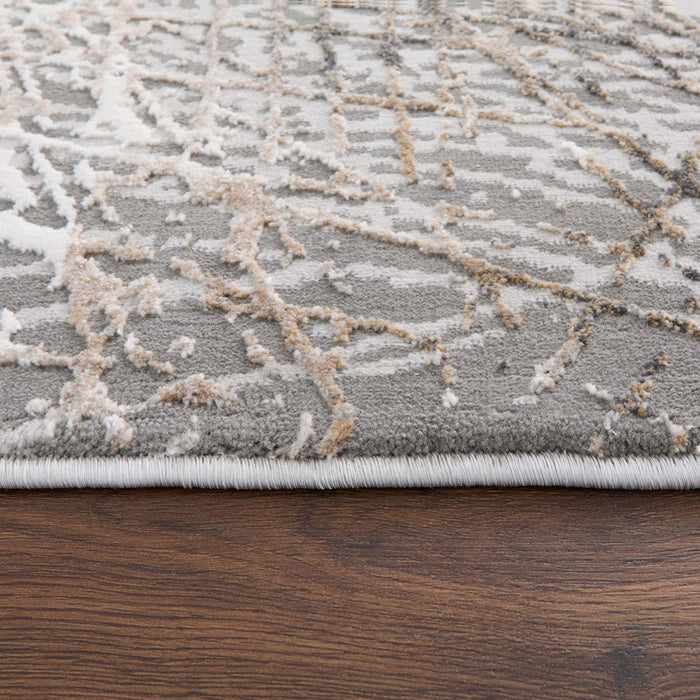 Lavin Rugs T2015 Dalia 9'10" x 13'2" Painterly Rug, Cream/Mineral